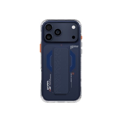 Apple iPhone 17 Pro Max Kılıf Skinarma M-Safe Şarj Özellikli Airbag Tasarımlı Standlı Haxa Kapak - 4