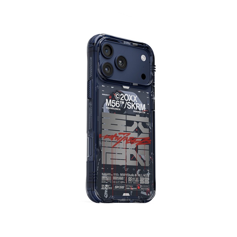 Apple iPhone 17 Pro Max Kılıf Skinarma M-Safe Şarj Özellikli IML Baskılı X M56 Kapak - 3