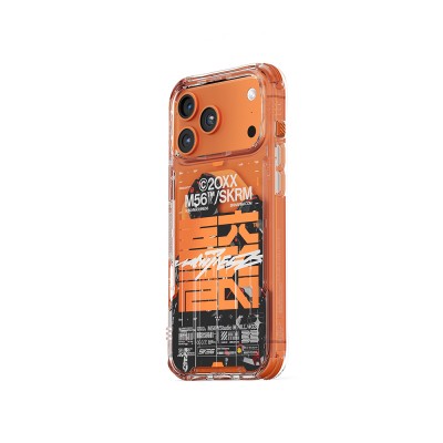 Apple iPhone 17 Pro Max Kılıf Skinarma M-Safe Şarj Özellikli IML Baskılı X M56 Kapak - 7