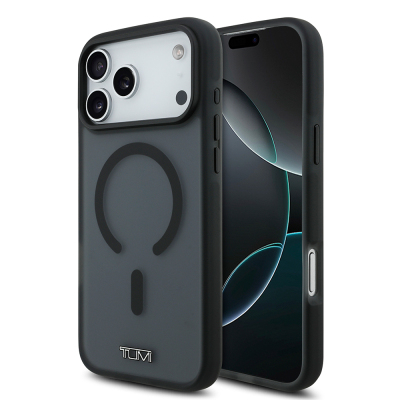 Apple iPhone 17 Pro Max Kılıf TUMI Orjinal Lisanslı M-safe Şarj Özellikli Buzlu Transparan Kapak - TUMI