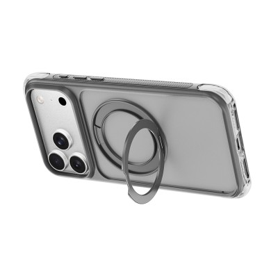 Apple iPhone 17 Pro Max Kılıf Wiwu AG-203 AeroGuard Ultra Serisi M-safe Şarj Özellikli Airbag Tasarımlı Standlı Kapak - 5