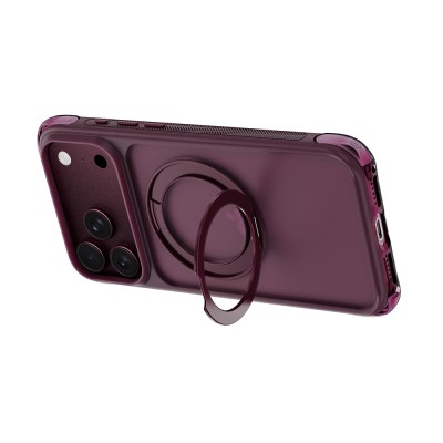 Apple iPhone 17 Pro Max Kılıf Wiwu AG-203 AeroGuard Ultra Serisi M-safe Şarj Özellikli Airbag Tasarımlı Standlı Kapak - 21