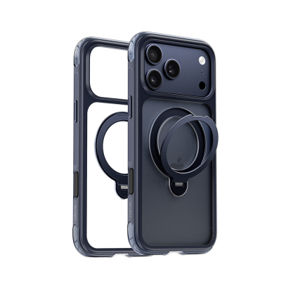 Apple iPhone 17 Pro Max Kılıf Wiwu AS-203 AeroShield Ultra Serisi M-safe Şarj Özellikli Airbag Tasarımlı Standlı Kapak - Wiwu