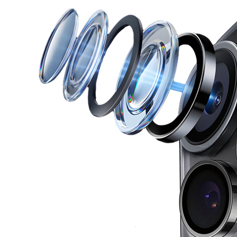 Apple iPhone 17 Pro Max Mohseven Aluminum Coated Sapphire Anti-Reflective Camera Lens Protector - 5