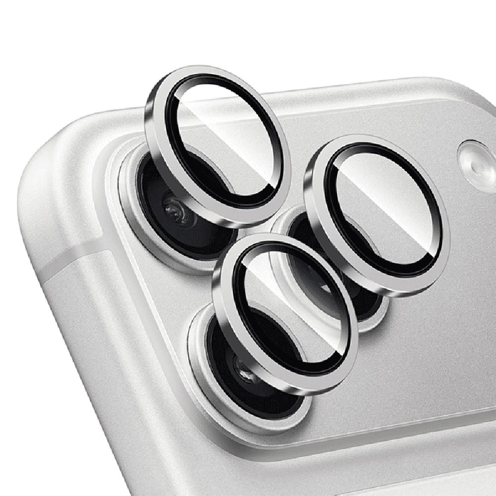 Apple iPhone 17 Pro Max Mohseven Safir Anti Reflective Kamera Lens Koruyucu - Gümüş