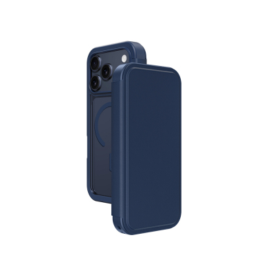 Apple iPhone 17 Pro Max PU Kartlıklı Kapaklı Amazingthing Glamour Foilo Serisi Kılıf - Amazingthing