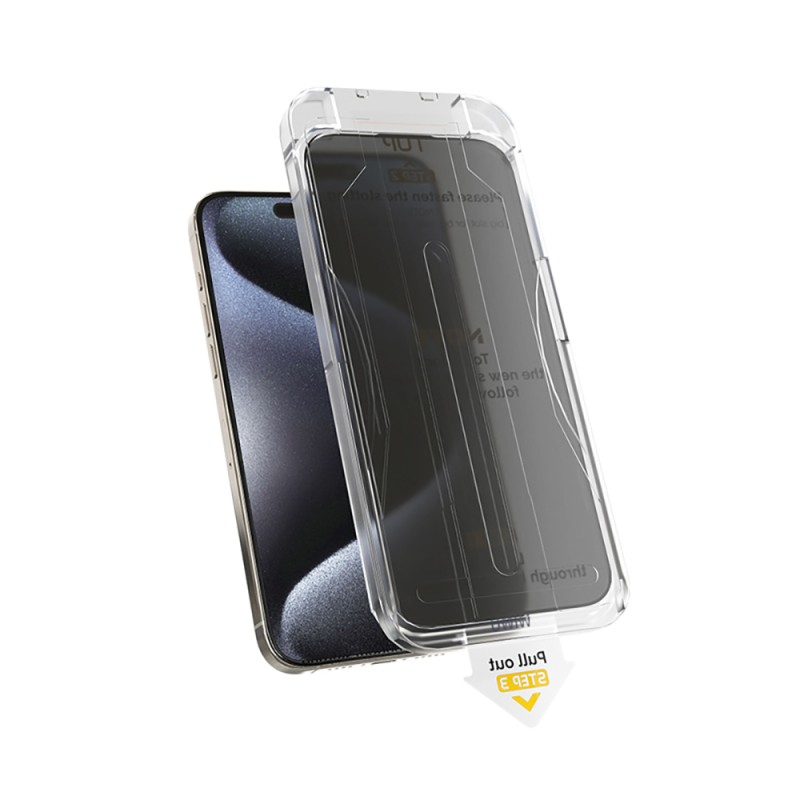 Apple iPhone 17 Pro Max Wiwu Wi-SQ009 Easy Install iPrivacy 360° Anti-Peep Oleophobic Tempered Glass Screen Protector + Easy Application Tool - 7