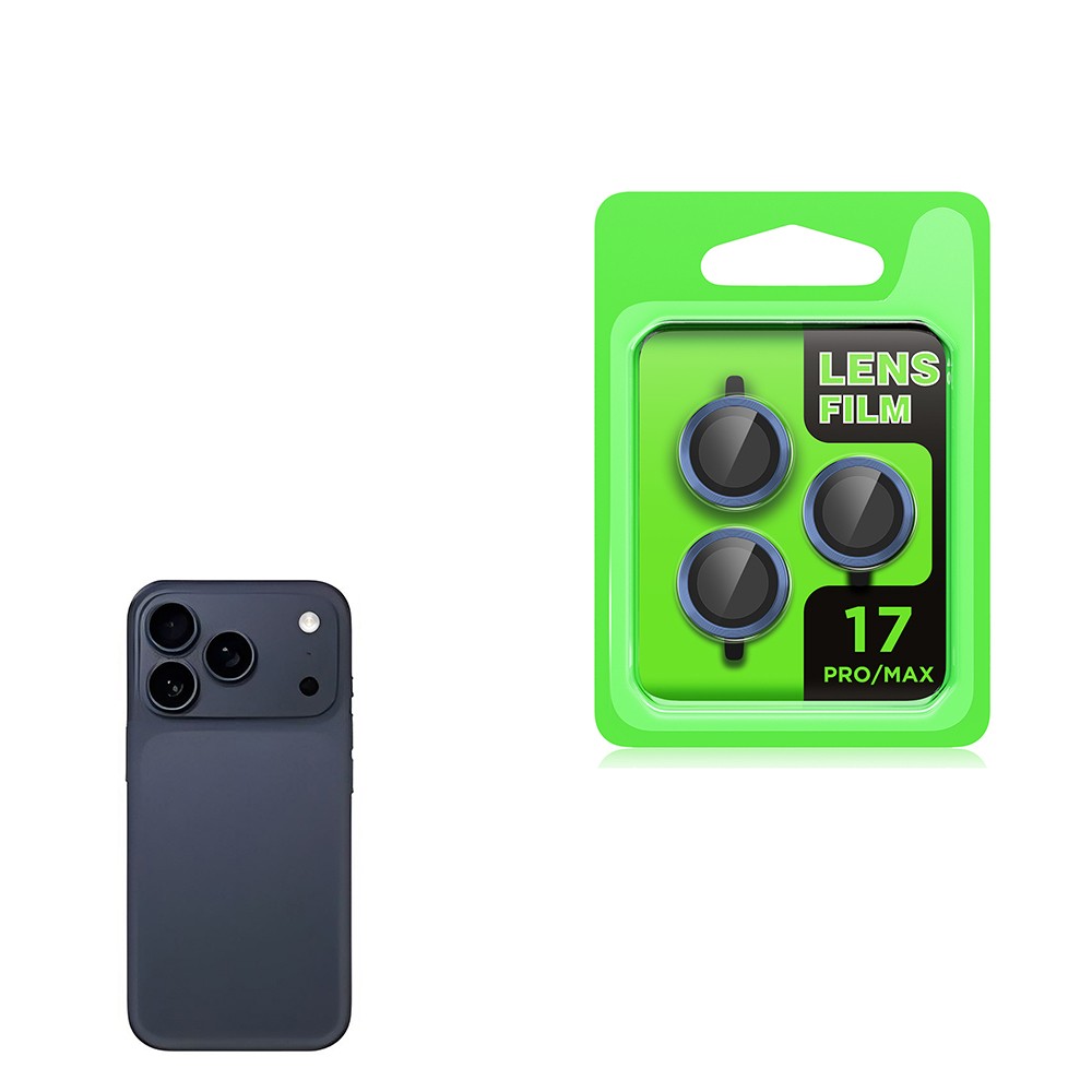 Apple iPhone 17 Pro Max Zore CL-07 Kamera Lens Koruyucu - Lacivert