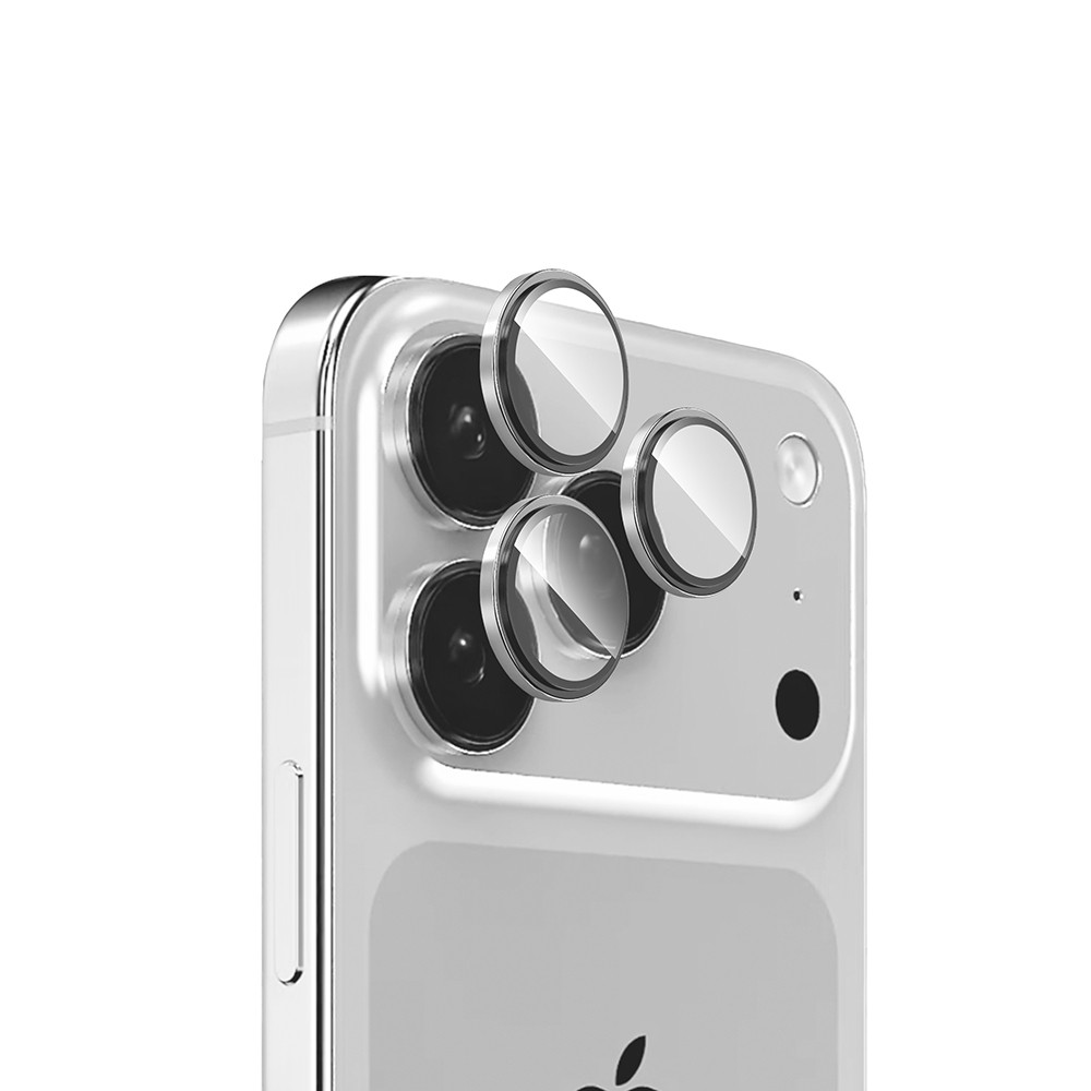 Apple iPhone 17 Pro Max Zore Mikro Kamera Lens Koruyucu - Gümüş