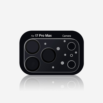 Apple iPhone 17 Pro Pynana Diamond Sky Serisi Taşlı Kamera Lens Koruyucu - Pynana