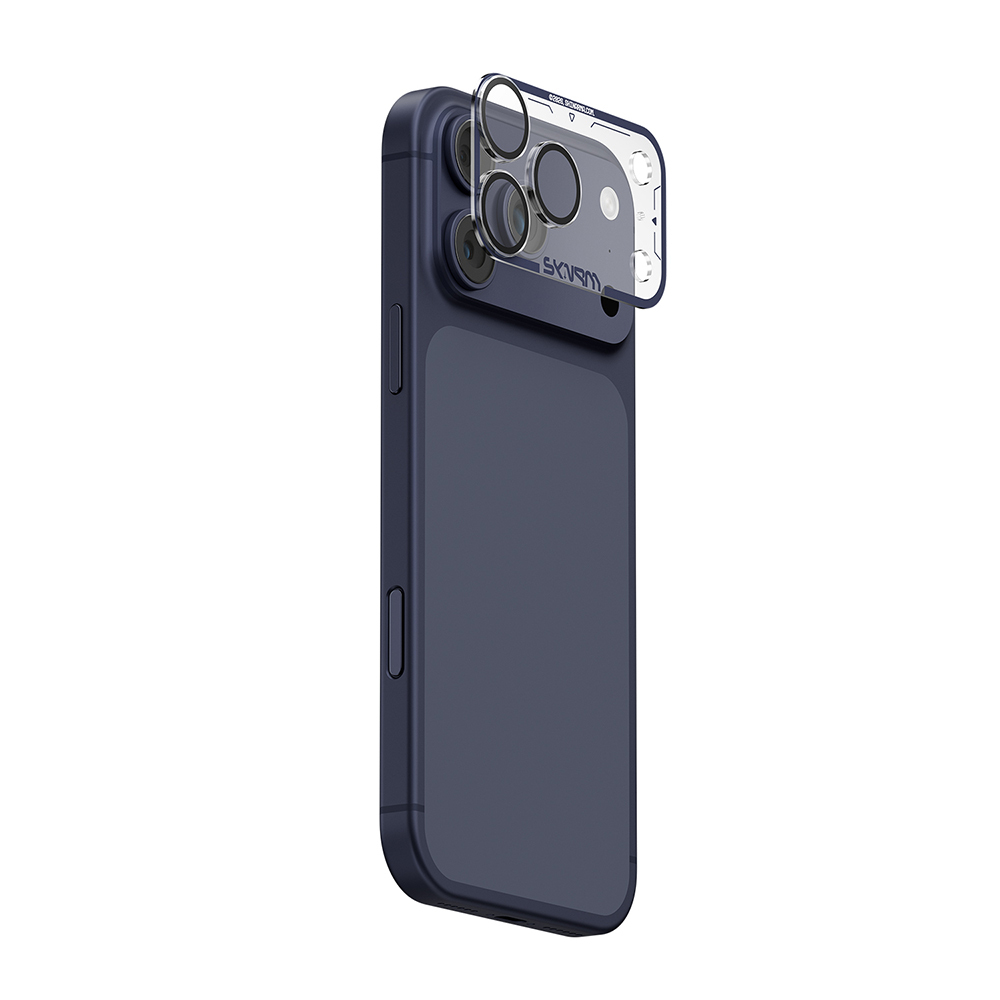 Apple iPhone 17 Pro Skinarma Magma Serisi Mat Kamera Lens Koruyucu - Mavi