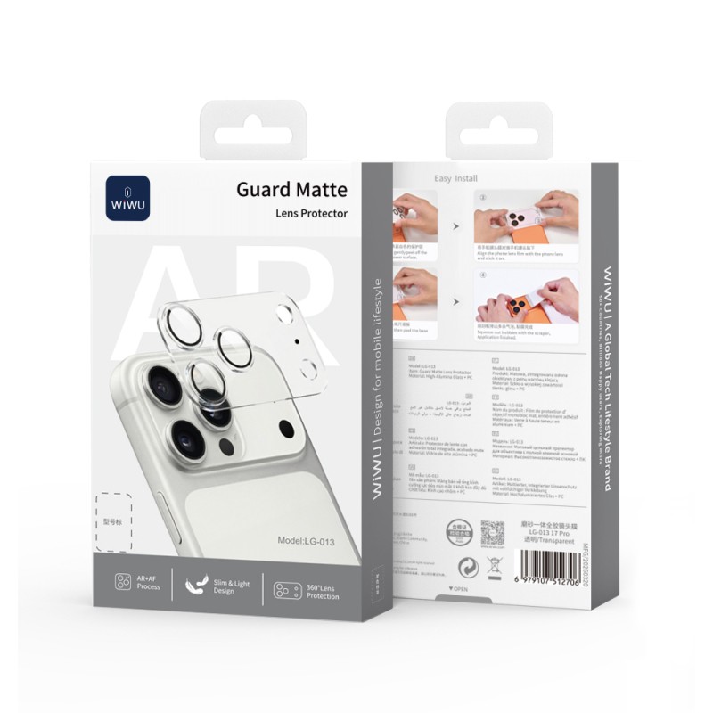 Apple iPhone 17 Pro​ Wiwu LG-013 Lens Guard Matte Camera Lens Protector - 7