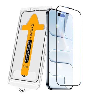 Apple iPhone 17 Pro Zore 2.5D Oliv HD Temperli Cam Ekran Koruyucu + Kolay Uygulama Aparatı - Zore