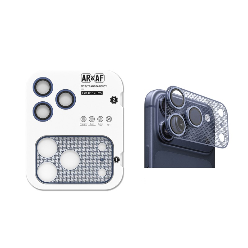 Apple iPhone 17 Pro Zore CL-22 Fingerprint-Resistant Anti-Reflective 2-in-1 Camera Lens Protector - 1