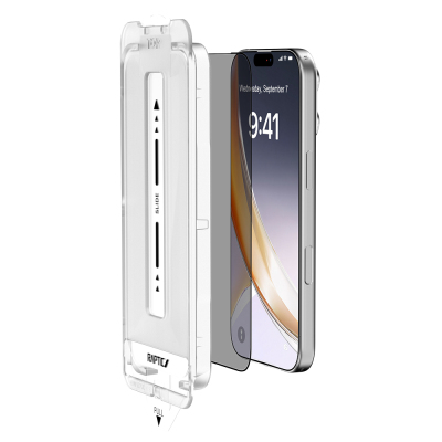 Apple iPhone 17 Raptic Air Glass 2.5D Privacy Hayalet Ekran Koruyucu 2 Adet + Kolay Uygulama Aparatlı - Raptic