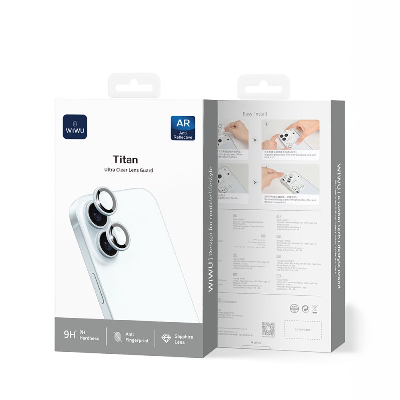 Apple iPhone 17 Wiwu LG-005 Falcon Anti Reflective Çizilmeye Karşı Dayanıklı Kamera Lens Koruyucu - 13