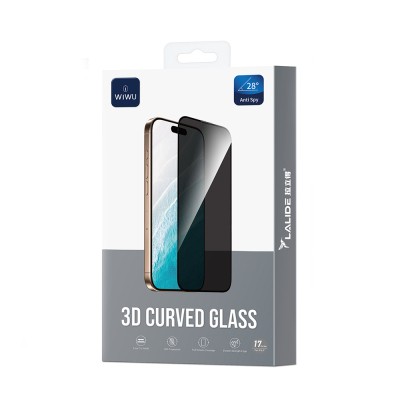Apple iPhone 17 Wiwu LLD302 3D Curved iPrivacy Fingerprint-Resistant Tempered Glass Screen Protector - 4