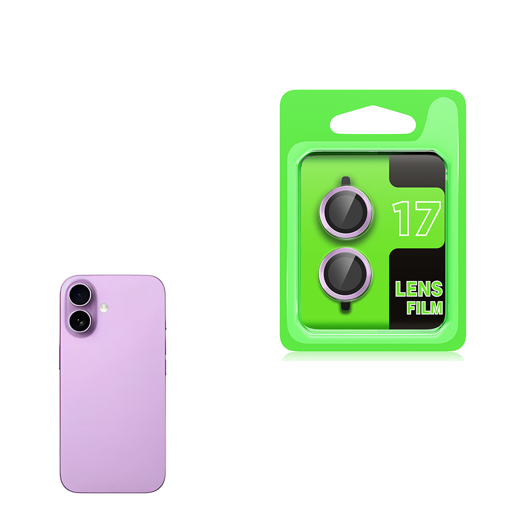 Apple iPhone 17 Zore CL-07 Kamera Lens Koruyucu - Açık Mor