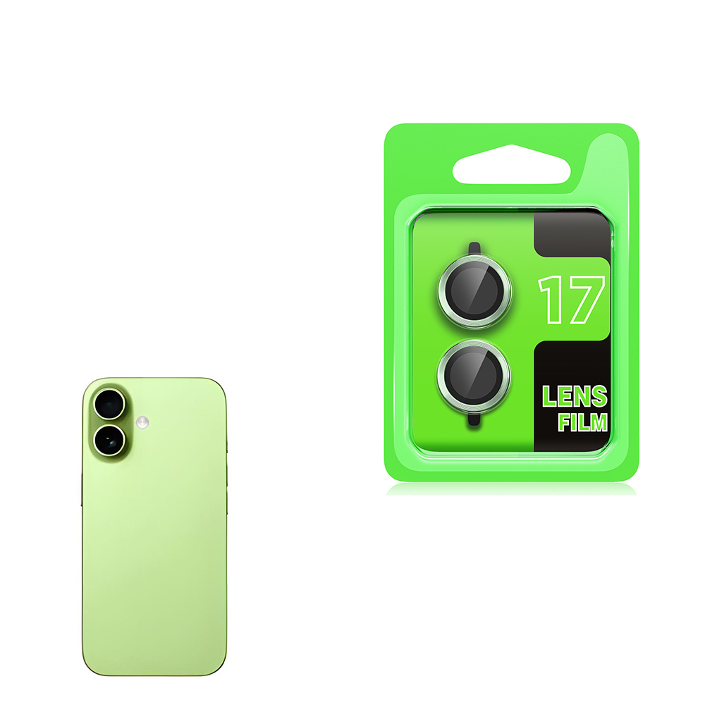 Apple iPhone 17 Zore CL-07 Kamera Lens Koruyucu - Açık Yeşil