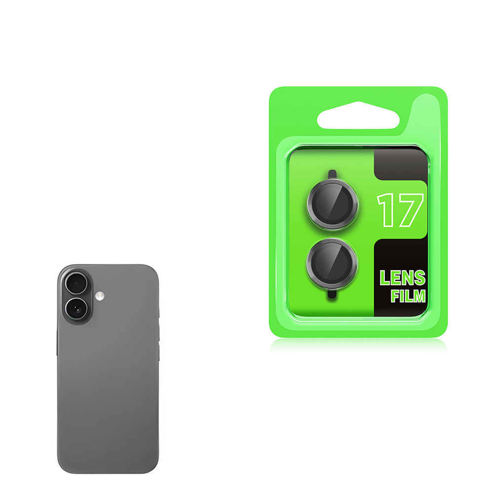 Apple iPhone 17 Zore CL-07 Kamera Lens Koruyucu - Gri