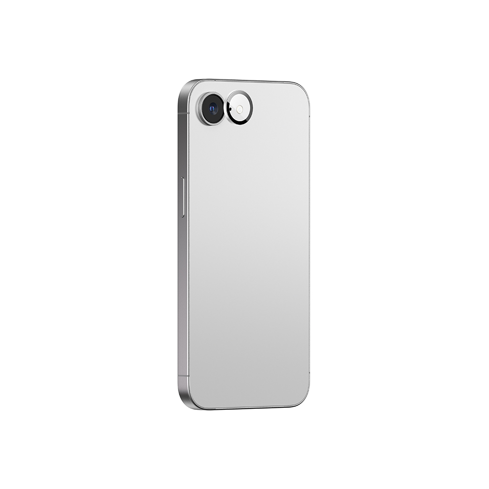 Apple iPhone 17E Amazingthing Anti Reflective Kamera Lens Koruyucu + Kolay Uygulama Aparatlı - Gümüş