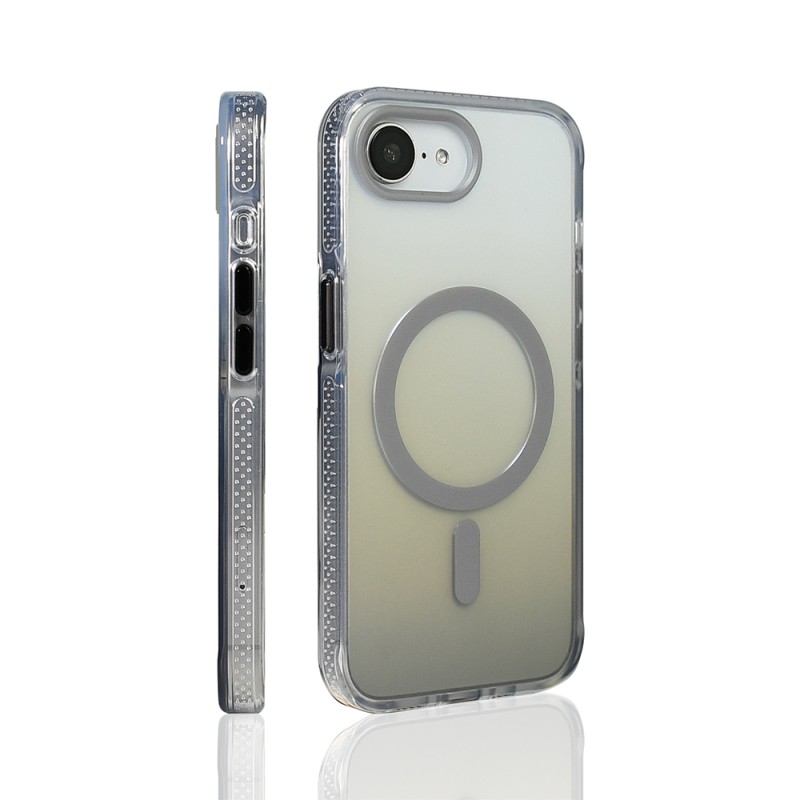 Apple iPhone 17E Case M-safe Charging Enabled Transparent Gradient Zore Toros Cover - 19