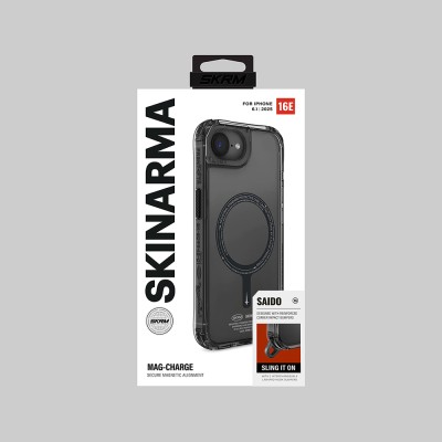 Apple iPhone 17E Case with M-safe Charging Feature, Transparent Airbag Design, Skinarma Saido Cover - 11