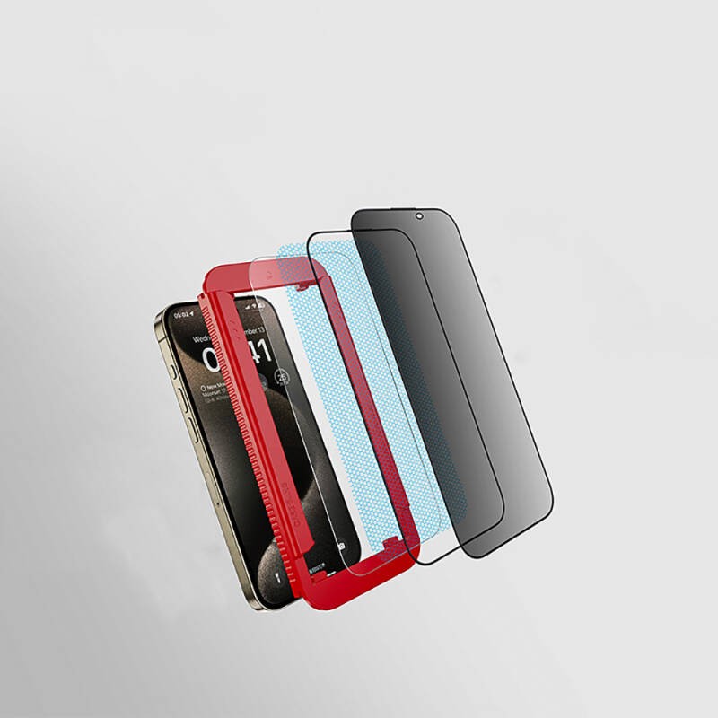 Apple iPhone 17E Casebang Privacy Hayalet Ekran Koruyucu + Kolay Uygulama Aparatı - 5