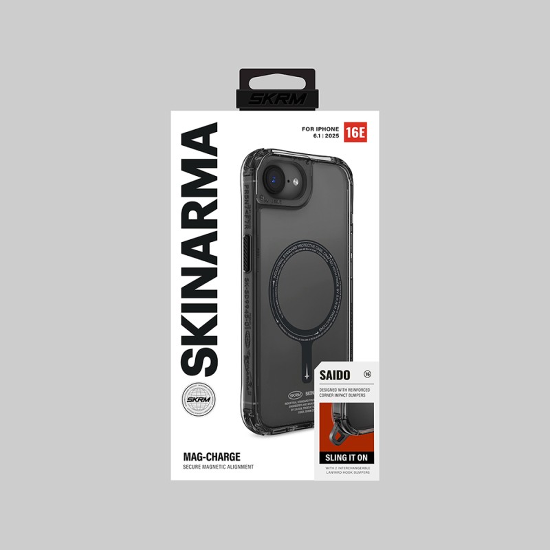 Apple iPhone 17E Kılıf M-safe Şarj Özellikli Şeffaf Airbag Tasarımlı Skinarma Saido Kapak - 11