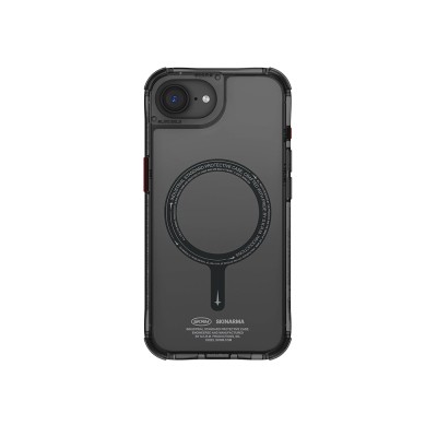 Apple iPhone 17E Kılıf M-safe Şarj Özellikli Şeffaf Airbag Tasarımlı Skinarma Saido Kapak - 3