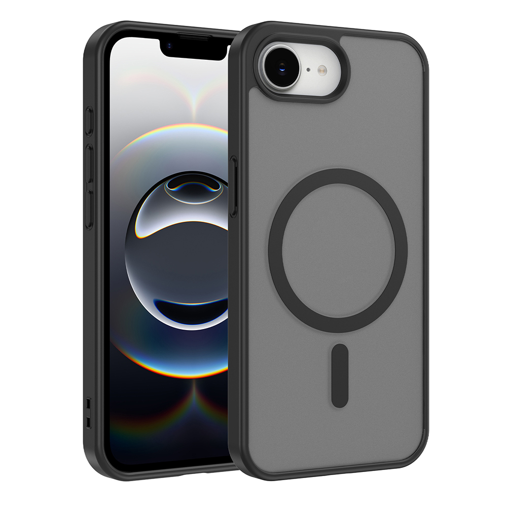 Apple iPhone 17E Kılıf M-safe Şarj Özellikli Zore Babet Kapak - Siyah