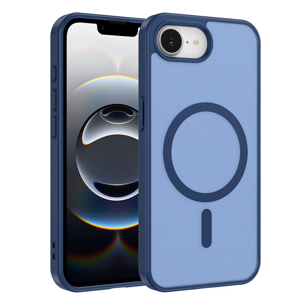 Apple iPhone 17E Kılıf M-safe Şarj Özellikli Zore Babet Kapak - Lacivert