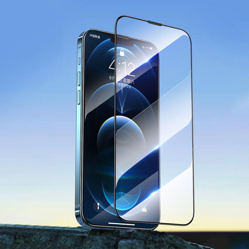 Apple iPhone 17E Wiwu CZ-003 Mavi Işık Teknolojili Hidrofobik ve Oleofobik Parlama Önleyici Cam Ekran Koruyucu - 6