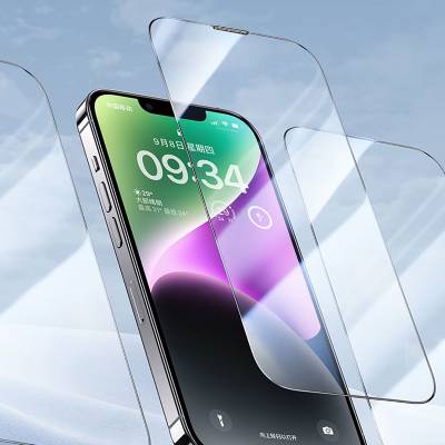 Apple iPhone 17E Wiwu CZ-003 Mavi Işık Teknolojili Hidrofobik ve Oleofobik Parlama Önleyici Cam Ekran Koruyucu - 3