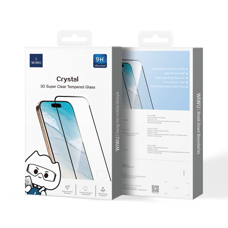 Apple iPhone 17E Wiwu GT-018 Scratch-Resistant Tempered Glass Screen Protector - 6
