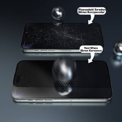 Apple iPhone 17E Wiwu Wi-SQ009 Easy Install iPrivacy 360° Anti-Peep Oleophobic Tempered Glass Screen Protector + Easy Application Tool - 13