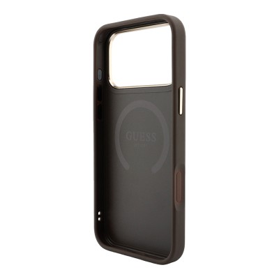 Apple iPhone 18 Pro Case – Genuine Licensed Guess – Leather with 4G Pattern, Stripe, and Logo – MagSafe Charging Compatible - 10
