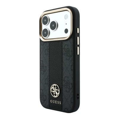 Apple iPhone 18 Pro Case – Genuine Licensed Guess – Leather with 4G Pattern, Stripe, and Logo – MagSafe Charging Compatible - 12