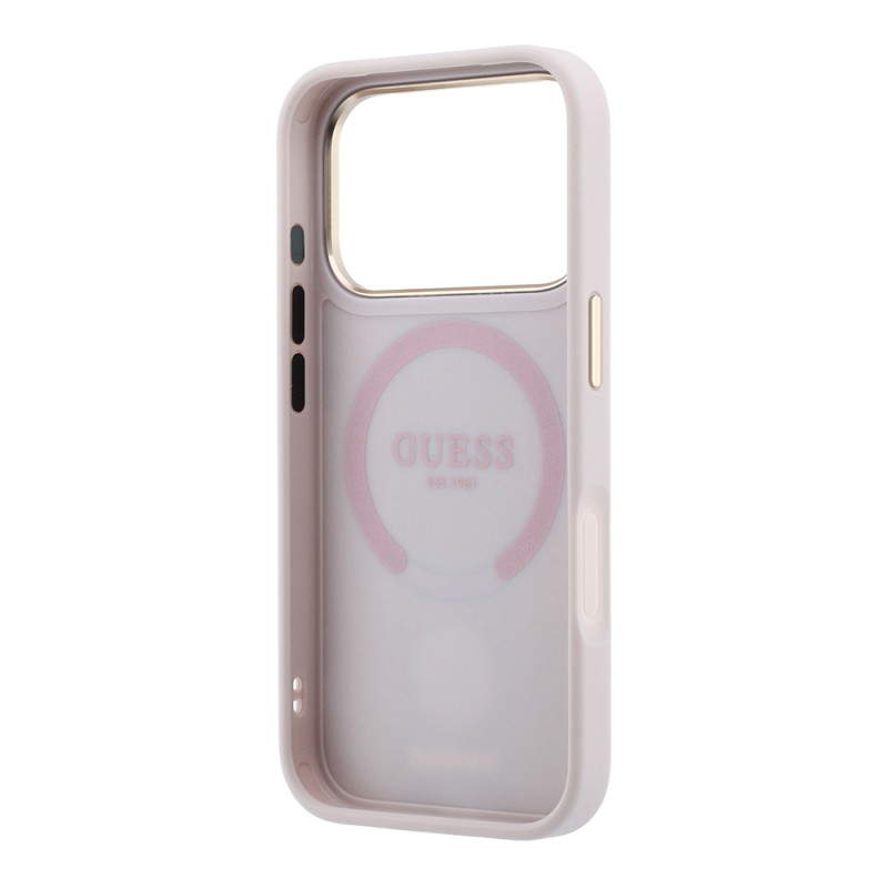 Apple iPhone 18 Pro Case – Genuine Licensed Guess – Leather with 4G Pattern, Stripe, and Logo – MagSafe Charging Compatible - 31