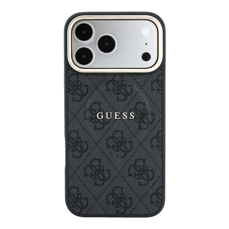Apple iPhone 18 Pro Case – Genuine Licensed Guess – MagSafe Charging Compatible – Metal Camera Bezel – C-Magnet – 4G Pattern with Logo – Cover - 11