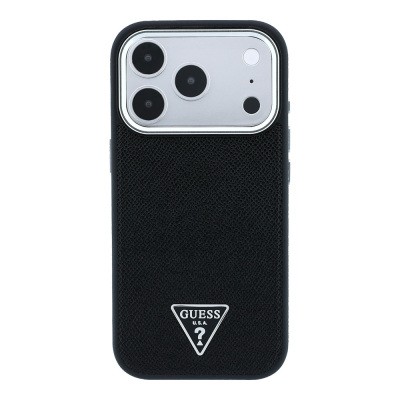  Apple iPhone 18 Pro Case Guess Original Licensed M-safe Charging Feature Grained Triangle Cover - 5