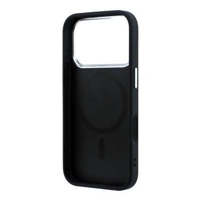  Apple iPhone 18 Pro Case Guess Original Licensed M-safe Charging Feature Grained Triangle Cover - 9