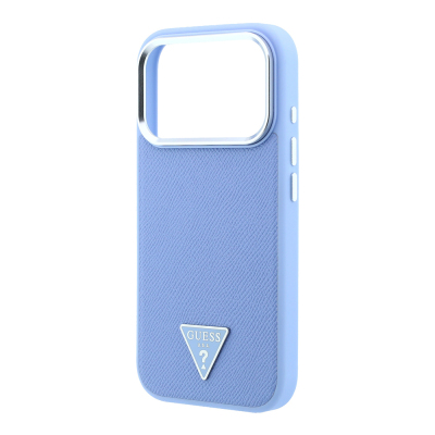  Apple iPhone 18 Pro Case Guess Original Licensed M-safe Charging Feature Grained Triangle Cover - 22
