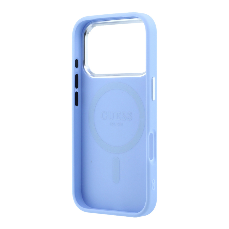  Apple iPhone 18 Pro Case Guess Original Licensed M-safe Charging Feature Grained Triangle Cover - 23