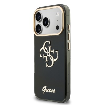 Apple iPhone 18 Pro Case Guess Original Licensed Silicone Cover with Large Metal Logo and Text/4G Design. - 7