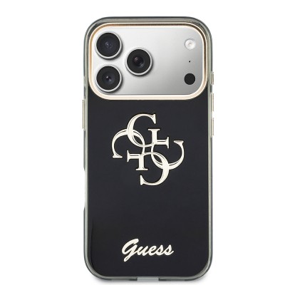 Apple iPhone 18 Pro Case Guess Original Licensed Silicone Cover with Large Metal Logo and Text/4G Design. - 8