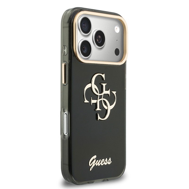 Apple iPhone 18 Pro Case Guess Original Licensed Silicone Cover with Large Metal Logo and Text/4G Design. - 9