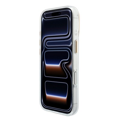 Apple iPhone 18 Pro Case Guess Original Licensed Silicone Cover with Large Metal Logo and Text/4G Design. - 17