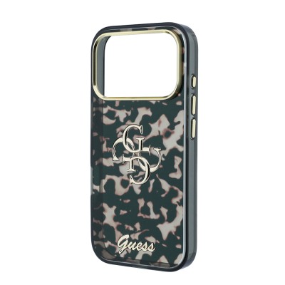 Apple iPhone 18 Pro Case Guess Original Licensed Silicone Cover with Large Metal Logo and Text/4G Design. - 39