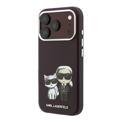 Apple iPhone 18 Pro Case – Karl Lagerfeld Officially Licensed M-Safe Charging Compatible K&C Bodies Sketch PU Cover - 2
